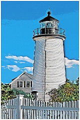 Newburyport harbor (Plum Island) Light - Digital Painting